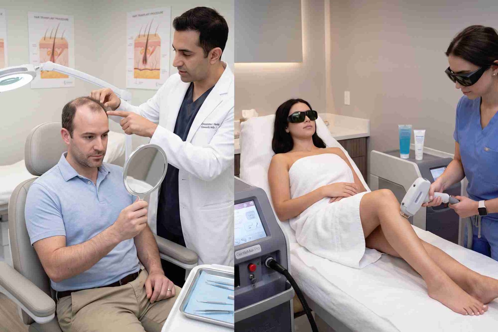 hair restoration and hair removal
